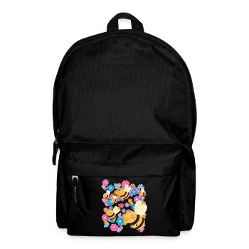Bee Bees Flower Flowers Summer Kids - Backpack - black - Front