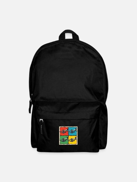 Bunte Trompete Pop-Art für Trompeter - Rucksack - Schwarz
