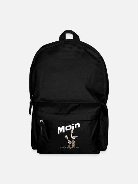Moin Möwe Nordsee Urlaub Nordeutschland - Rucksack - Schwarz