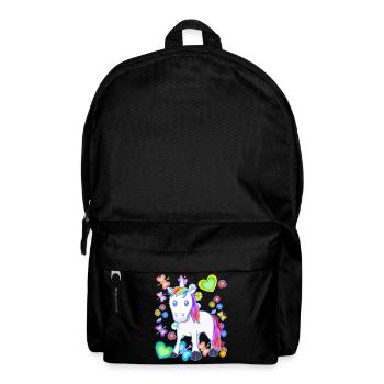 Licorne Licornes Enfants Enfant Cheval Chevaux - Sac à dos - noir - Devant