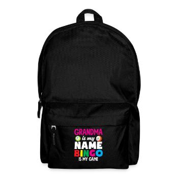 Joueur de bingo Mamie Mon nom Mon jeu - Sac à dos - noir - Devant
