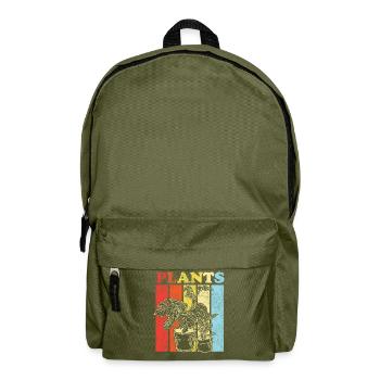 Amoureux des plantes jardinage rétro - Sac à dos - vert olive - Devant