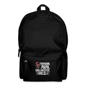 Grill Papa Vatertag Vater Vaterschaft Elternteil - Rucksack - Schwarz - Vorne