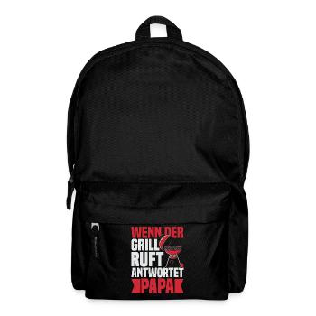 Grill Papa Vatertag Vater Vaterschaft Elternteil - Rucksack - Schwarz - Vorne