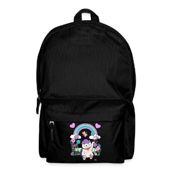 Chat, Chats, Printemps, Été, Enfants, Enfant - Sac à dos - noir - Devant