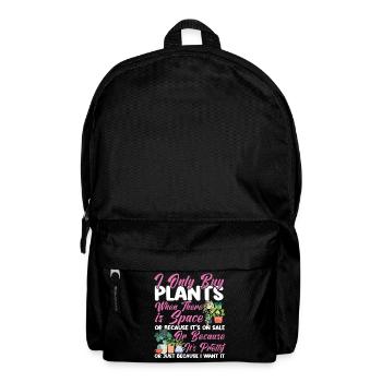 Amateur de plantes Jardinage Je n’achète que - Sac à dos - noir - Devant