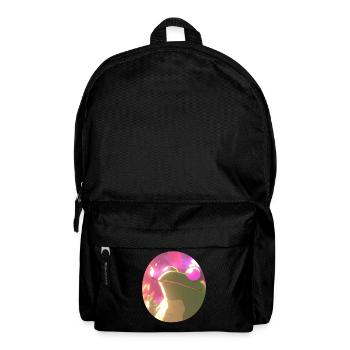 Cartoon frog smoking weed: Weed and croaking party - Backpack - black - Front