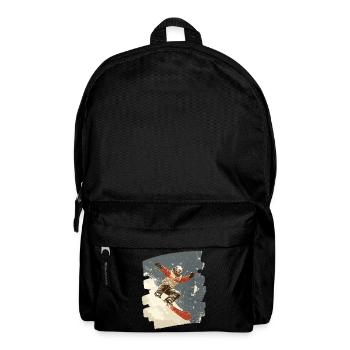 Snowboarder Pulverschnee - Rucksack - Schwarz - Vorne