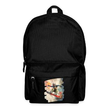 Snowboarder Pulverschnee - Rucksack - Schwarz - Vorne