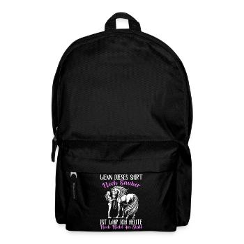 Reiten Reitsport Pferdereiter Pferdeliebhaber - Rucksack - Schwarz - Vorne
