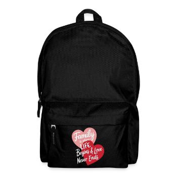 Family is where life begins - Backpack - black - Front