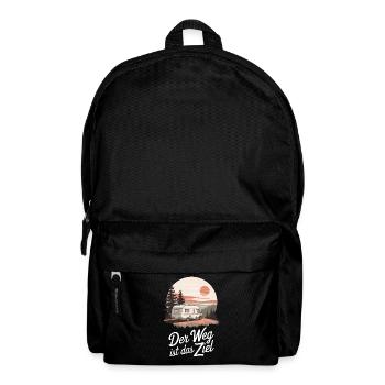 Der Weg ist das Ziel - Rucksack - Schwarz - Vorne