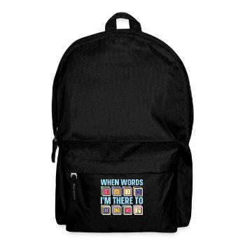 Speech Therapy When Words Fail Speech Pathology - Backpack - black - Front