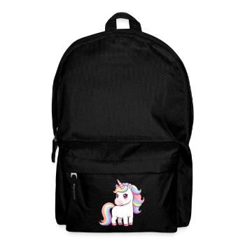 Tier Cartoon Einhorn - Rucksack - Schwarz - Vorne