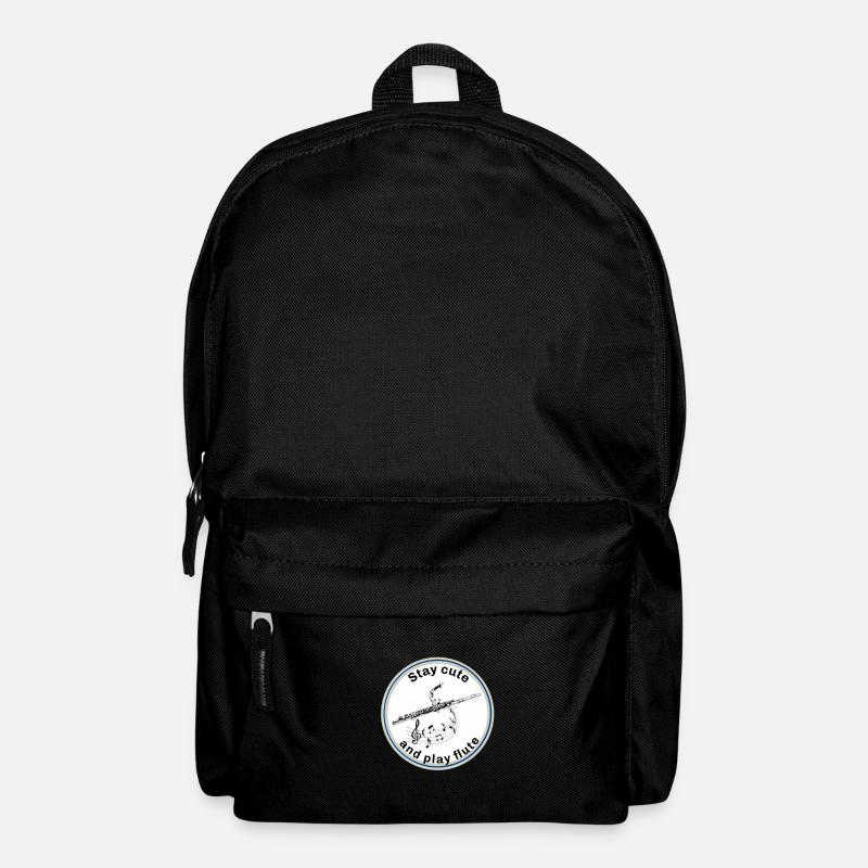 Flûte - Restez mignon et jouez de la flûte traversière - Sac à dos - noir