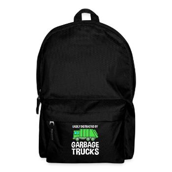 Garbage Truck Garbage Truck Garbage Man Trash Can - Backpack - black - Front