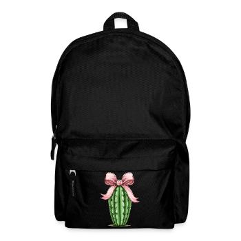 Coquette Bow Cactus Succulent Plant Mom - Backpack - black - Front