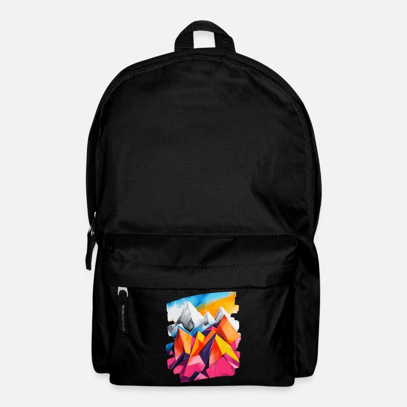 Berge - Rucksack - Schwarz