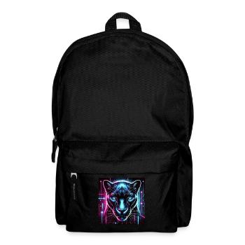 Cyberpunk Panther – Neon Stil - Rucksack - Schwarz - Vorne