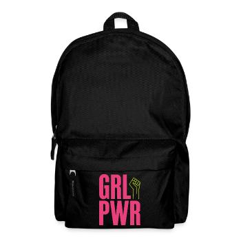 Frauen Power GRL PWR Girl Patriarchat Feminismus - Rucksack - Schwarz - Vorne
