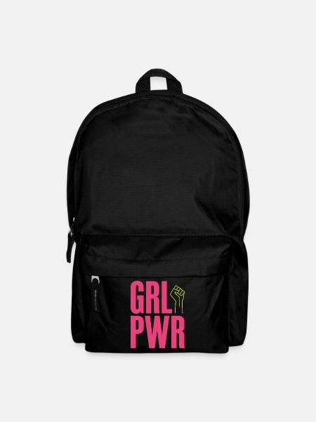 Frauen Power GRL PWR Girl Patriarchat Feminismus - Rucksack - Schwarz