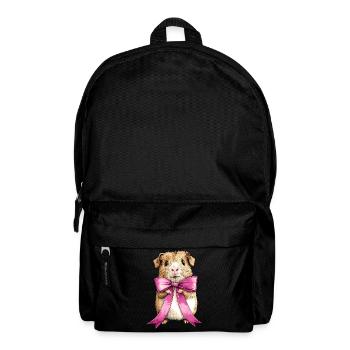 Coquette Bow Guinea Pig Cute Pet Mom Mothers - Backpack - black - Front