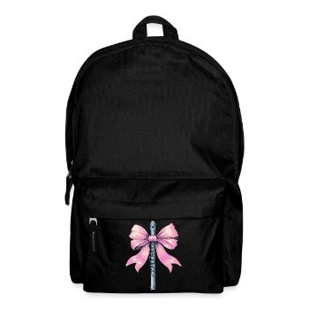 Coquette Bogen Flöte Mädchen Flötist Mom Mütter - Rucksack - Schwarz - Vorne