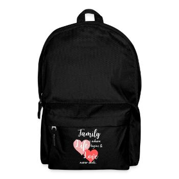 Family Saying Love Life Design - Backpack - black - Front