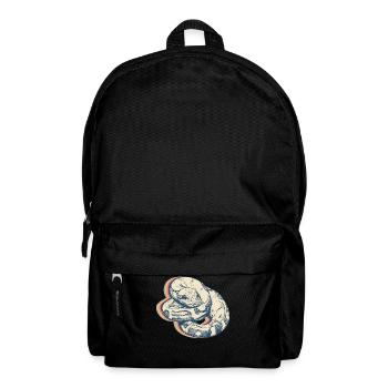 Kugelpython Schlange Retro Line Art - Rucksack - Schwarz - Vorne