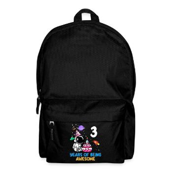 Three Years Astronaut Birthday Adventure - Backpack - black - Front
