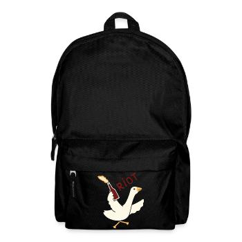 Rioting Goose T-Shirt – Fun & Quirky Graphic - Backpack - black - Front