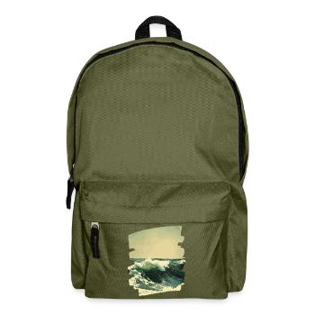 Waves and sea - Backpack - olive green - Front