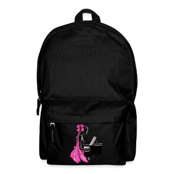 Coquette Bogen Pianist Klavier Mädchen Mom Mütter - Rucksack - Schwarz - Vorne