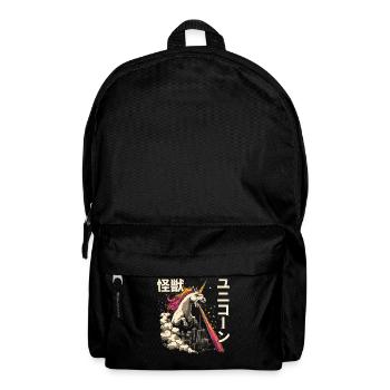 Kaiju Einhorn Japanisches Monster Regenbogen - Rucksack - Schwarz - Vorne