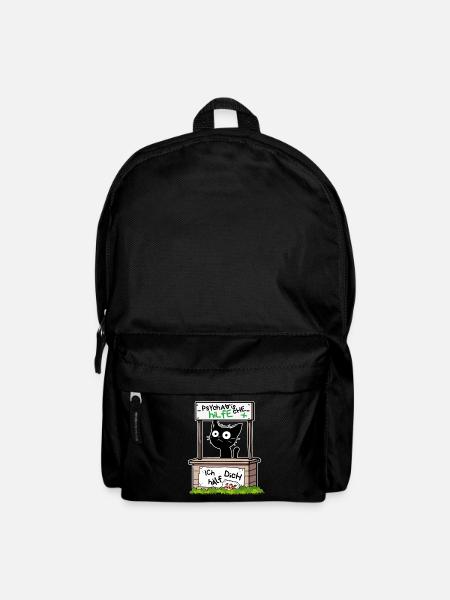 Psychatrische Hilfe IcH hAelf DicH - Lustige Katze - Rucksack - Schwarz