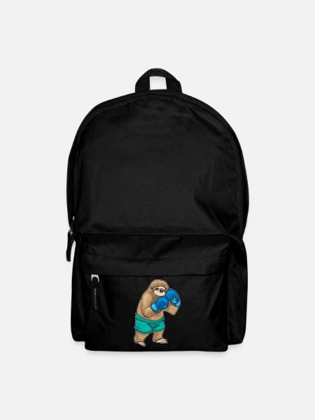 Faultier Boxer Boxhandschuhe Boxen - Rucksack - Schwarz