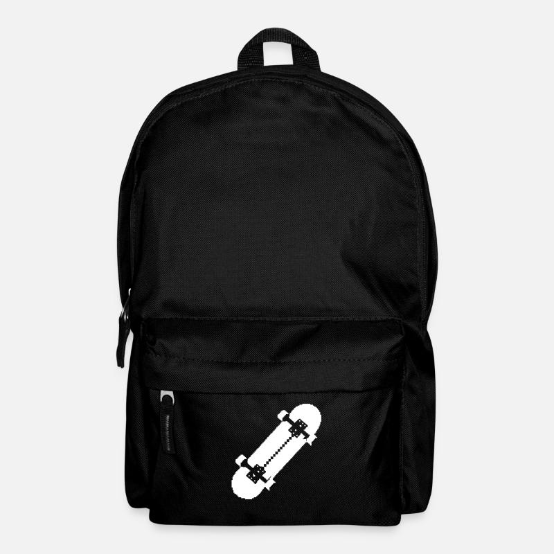Skateboard Pixel Art - Backpack - black