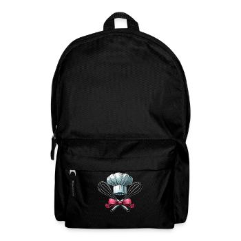 Coquette Bow Baking Chef Hat Whisk - Backpack - black - Front