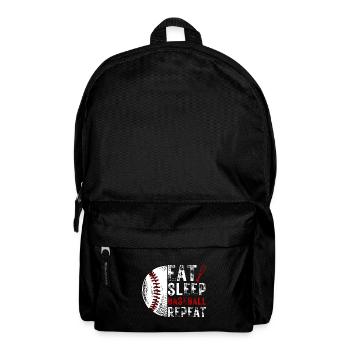 Drôle de baseball disant équipe de baseball - Sac à dos - noir - Devant