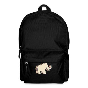 Mammut Elefant Retro Line Art - Rucksack - Schwarz - Vorne