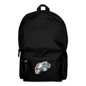 Monster Truck Offroad Quad Retro Line Art - Backpack - black - Front