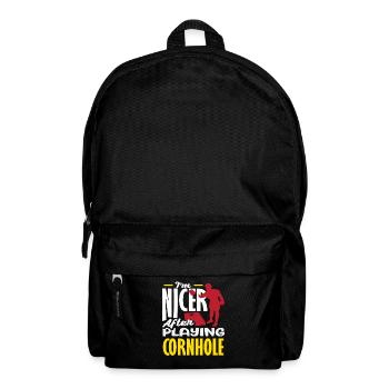 Cornhole Lover Je suis plus gentil après Cornhole - Sac à dos - noir - Devant