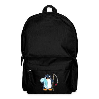 Pinguin Angler Fisch Angeln - Rucksack - Schwarz - Vorne