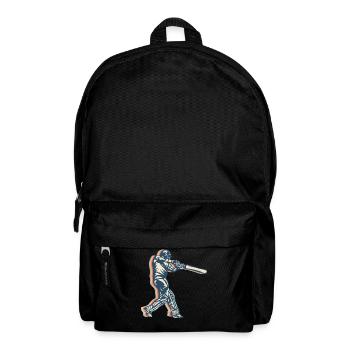 Cricket Player Team Retro Line Art - Backpack - black - Front