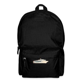 Cruise Cruise Vacation Retro Line Art - Backpack - black - Front