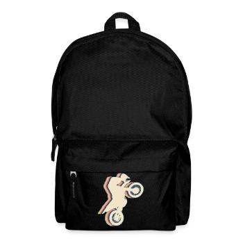 Dirt Bike Motocross Dirt Biking Biker Retro - Rucksack - Schwarz - Vorne