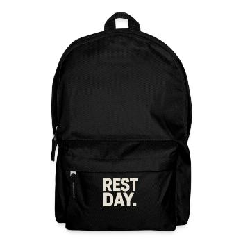 Rest Day Training Fitness Sport Chill Cheat Day - Backpack - black - Front