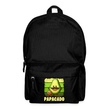 Papacado Avocado Papa Vatertag Vater Vaterschaft - Rucksack - Schwarz - Vorne