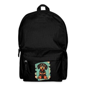 Dackel Dachshund - Backpack - black - Front