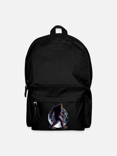 Bigfoot Sasquatch und Mond - Rucksack - Schwarz